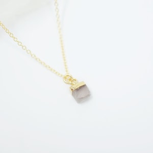 Raw Rose Quartz Necklace Rose Quartz Pendant Necklace Raw Crystal Necklace Raw Crystal Jewelry Raw Stone Necklace