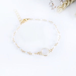 Moonstone Bracelet, Moonstone Jewelry, Birthday Gift