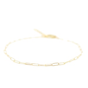 Paperclip Bracelet Dainty Gold Bracelet Waterproof Jewelry Gold Filled Bracelet for Women Chain Bracelet