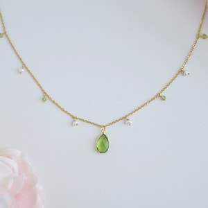Peridot Necklace Peridot Pendant Necklace Gift For Her Dainty Necklace Statement Necklace for Women