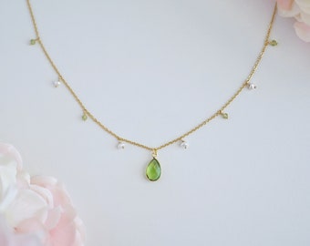 Peridot Necklace Peridot Pendant Necklace Gift For Her Dainty Necklace Statement Necklace for Women