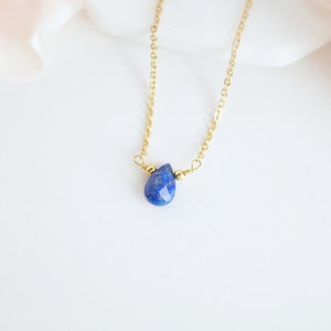 Blue Lapis Necklace Lapis Lazuli Pendant Necklace for Women Lapis Jewelry - Royal Blue Necklace Gold Blue Necklace Gemstone Necklace