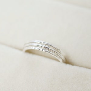 Silberringe für Frauen Sterling Silber Ring Stapelbare Ringe Stapelringe Silberring Ringset