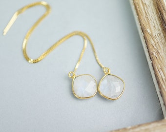 Moonstone Earrings - June Birthstone Gift