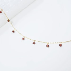 Garnet Bracelet for Her Garnet Jewelry Birthstone Bracelet Bracelets for Women Gemstone Bracelet