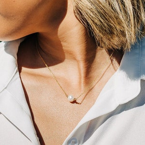 Pearl Choker Necklace Delicate Necklace Pearl Jewelry June Birthstone Necklace