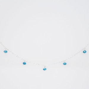 Sterling Silver London Blue Topaz Necklace Topaz Choker Necklace Crystal Necklace Sterling Silver Choker Necklace