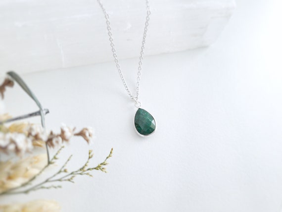 Sterling Silver Opal April Showers Teardrop Pendant Necklace by Alamea Sterling Silver Opal April Showers Teardrop Pendant Necklace by Alamea