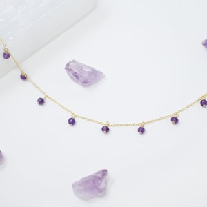 Amethyst Bracelet Bracelets for Women Crystal Bracelet February Birthstone Bracelet Dainty Bracelet Gold Filled Bracelet