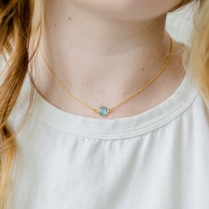 Garnet Necklace, Garnet Pendant, January Birthstone Necklace image 4