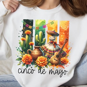 Cinco De Mayo Brushstroke PNG Sublimation Design Instant Digital Download, Fiesta Cute Graphics, Trendy Shirt Design, DTF Design, UVDTF