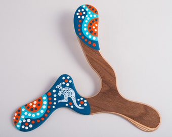 Wallaby Boomerang (Boomerang for Adults Made of Wood)