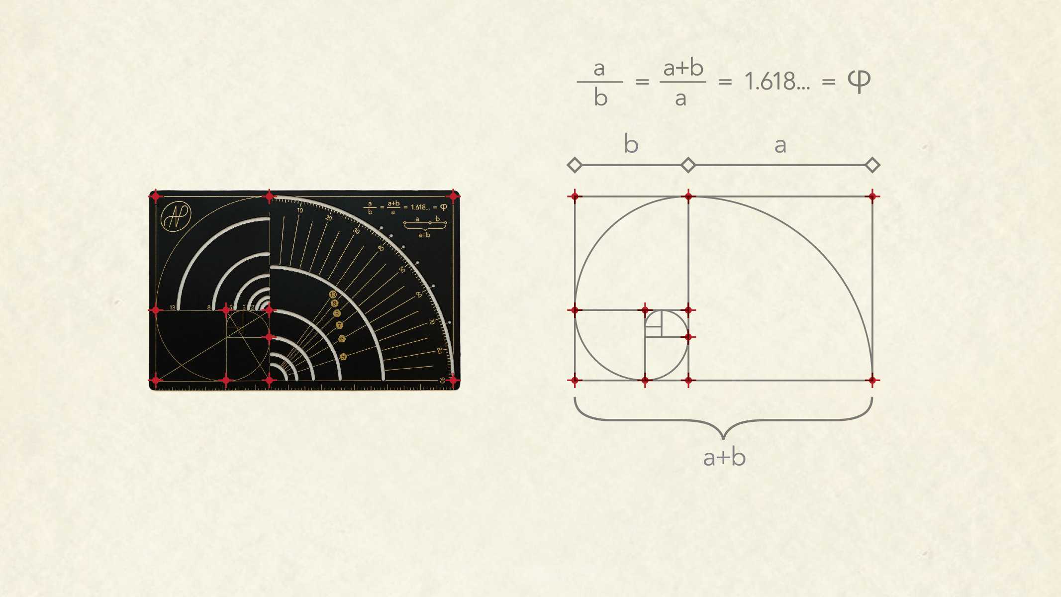 Golden Ruler Proportion Golden Ratio Ruler | Sketching Tool | Draw Draft DIY Craft Stationery ...