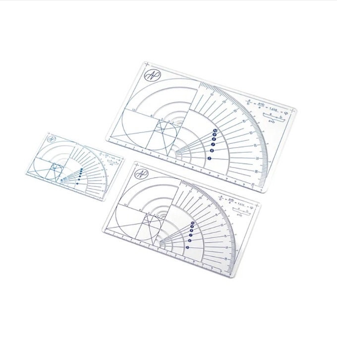Golden Ratio Ruler Clear Version | Sketching Tool | Draw Draft DIY ...
