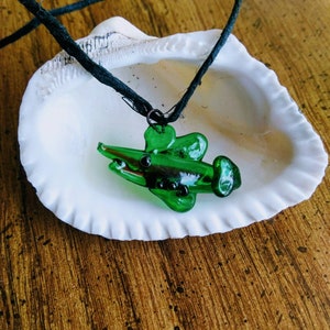 Glass Bass pendant on hemp