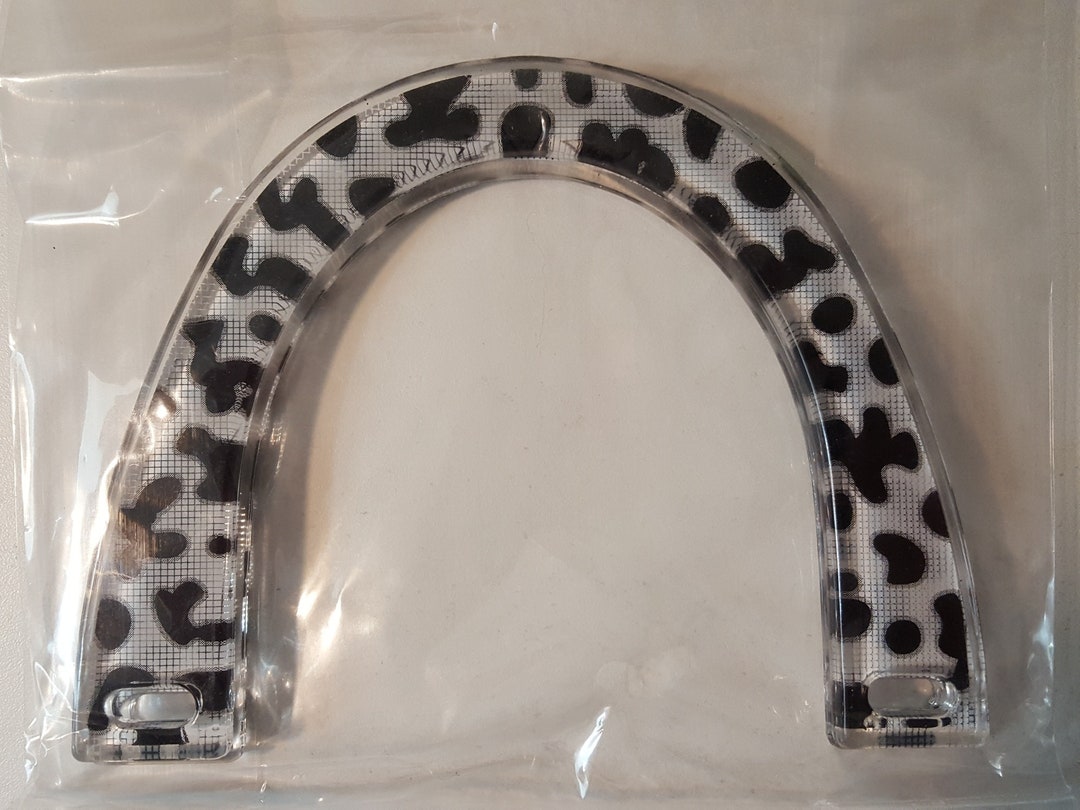Plastic Handbag Handles Black & White Pair Approx Etsy