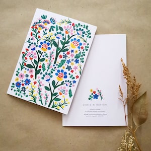 Assorted Watercolour Greeting Cards in A6 - Botanical Illustrations