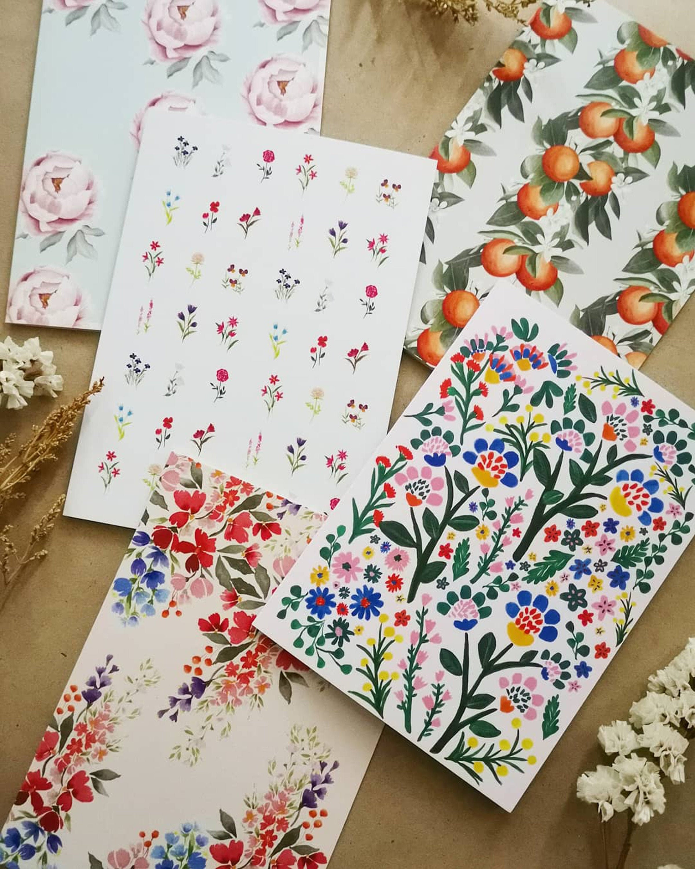 Blank Cards Greeting Cards Paper Botanical Watercolour A6 Greeting Card