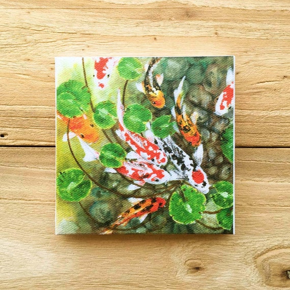 koi fish small canvas