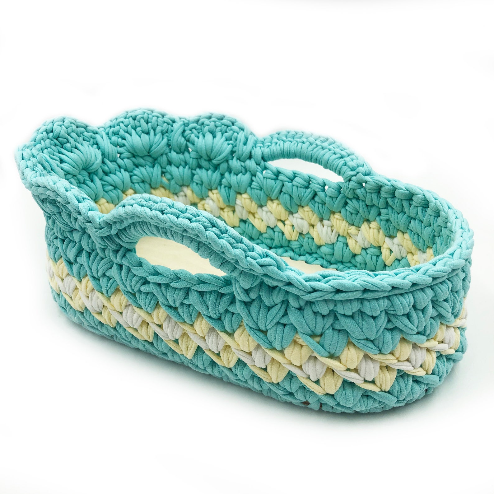 Handmade moses basket for dolls for 10 inch doll turquoise Etsy