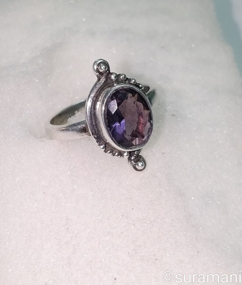 Amethysts Ring Amethysts Midi Ring Amethysts Ring Jewelry 925 Sterling Silver Midi Ring Amethysts Silver Ring Handmade Ring
