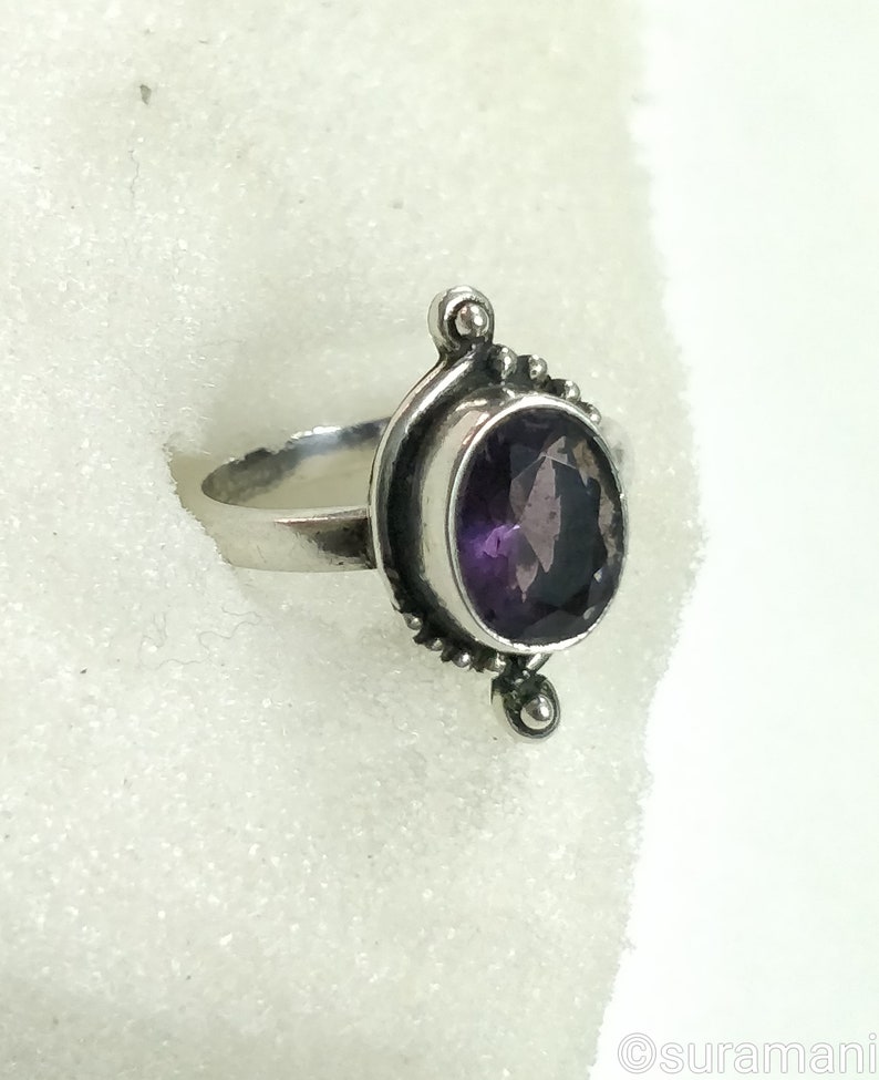 Amethysts Ring Amethysts Midi Ring Amethysts Ring Jewelry 925 Sterling Silver Midi Ring Amethysts Silver Ring Handmade Ring