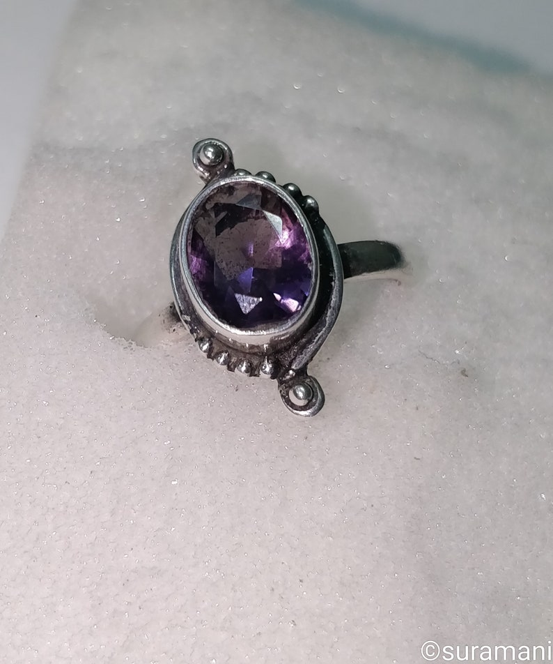 Amethysts Ring Amethysts Midi Ring Amethysts Ring Jewelry 925 Sterling Silver Midi Ring Amethysts Silver Ring Handmade Ring