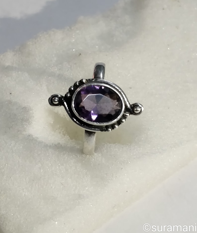 Amethysts Ring Amethysts Midi Ring Amethysts Ring Jewelry 925 Sterling Silver Midi Ring Amethysts Silver Ring Handmade Ring