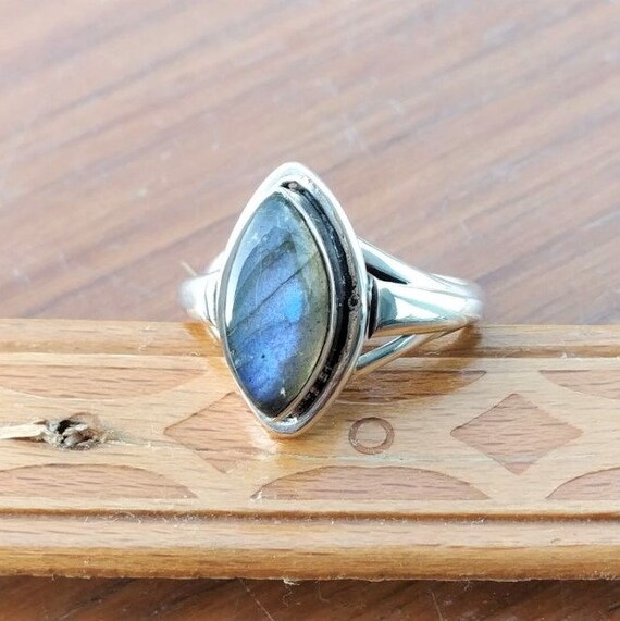 Labradorite Ring Labradorite Silver Ring Labradorite Ring Etsy