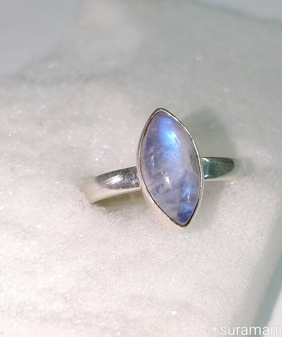 925 Sterling silver Ring Handmade Ring Moonstone Ring Rainbow Moonstone Ring Silver moonstone Ring