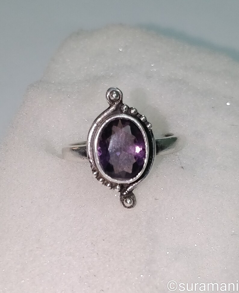 Amethysts Ring Amethysts Midi Ring Amethysts Ring Jewelry 925 Sterling Silver Midi Ring Amethysts Silver Ring Handmade Ring
