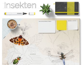 Desk Pad - Insects, doodle pad for all school children, gift for enrolment, school, start of school