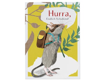 School enrollment card mouse – Hurray, finally a schoolchild!