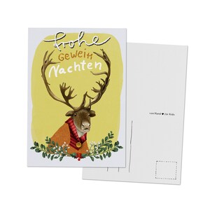 Weihnachtskarte - Rentier, Grußkarte zu Weihnachten, Freude versenden, Karte A6, Weihnachten, Grüße, Grußkarte, Weihnachtskarte, Postkarte
