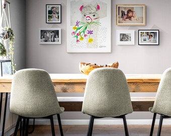 poster, lama, children's room, nursery, print, decoration, wall mural, A2