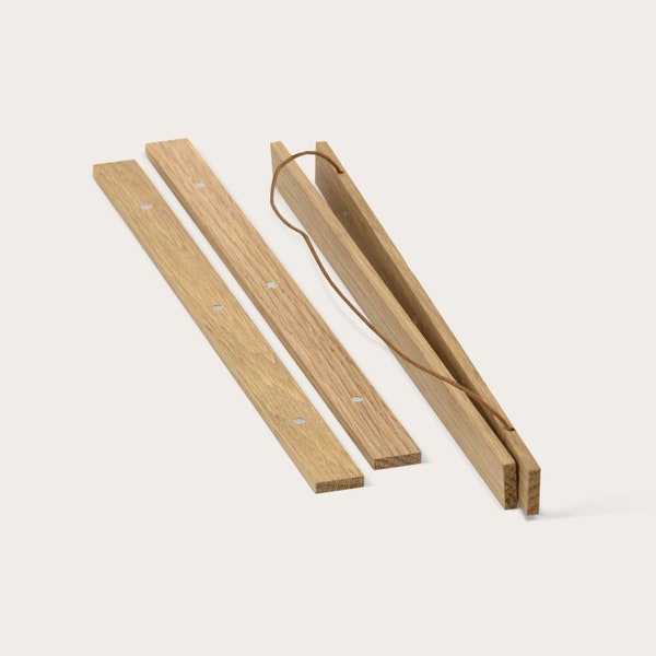 magnetic poster strip, for A3 & A2, 31 cm long, elegant and slim design, oak, solid wood, poster suspension, poster holder