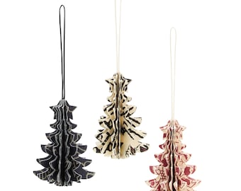 Christmas decorations - honeycomb balls, Christmas baubles, set of 3, ornaments, Christmas tree decorations, vintage Christmas decorations, Christmas tree ornaments