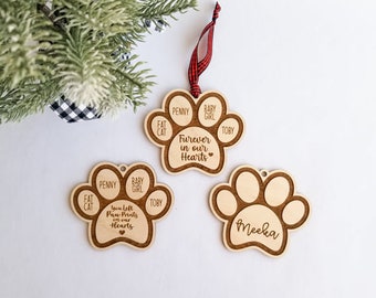 Custom Pet Ornament - Memorial Pet Ornament, Custom Pet Name Ornament, Christmas Pet ornament, Cat Ornament, Dog Ornament, Pet Name Ornament