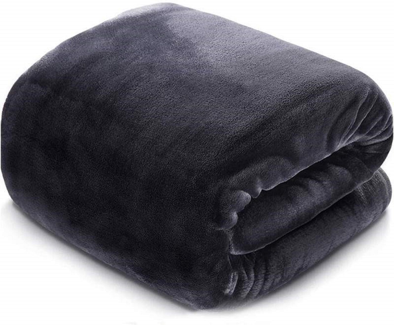Fleece Blanket Fuzzy Soft Plush Blanket Dark Grey Etsy