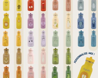 Gourde enfant Trixie - Personnalisée, gravée en France - 18 modèles disponibles : petit ou grand modèle 350ml/500ml