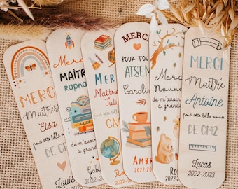 Marque pages personnalisé - Maîtresse/Maître/Atsem... Fabriqué en France