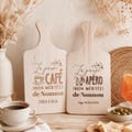 Personalized wooden appetizer board, engraved in France - Teacher, ATSEM, nanny - end-of-school-year gift in engraved wood product logo
