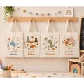 Personalized canvas bag for children with name, cotton tote bag for school, daycare, nanny, children's school bag - Personalized back-to-school bag - Several designs product logo