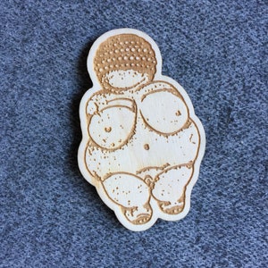 Venus of Willendorf magnet | gift for archeologist | divine female fridge magnet | gift for feminist | Laser cut magnet | earth goddess