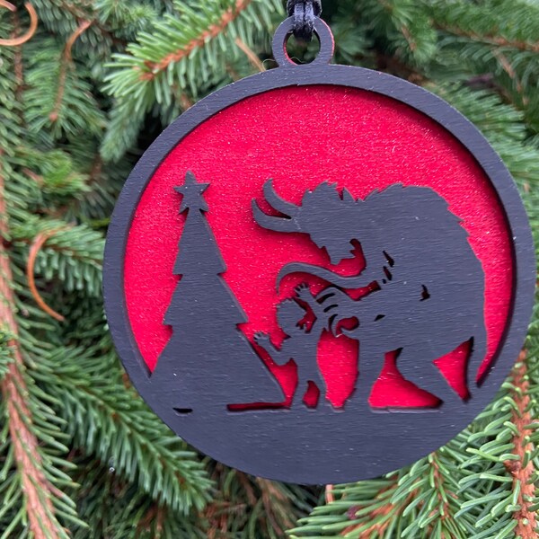 Krampus Christmas Ornament | Laser engraved holiday ornament