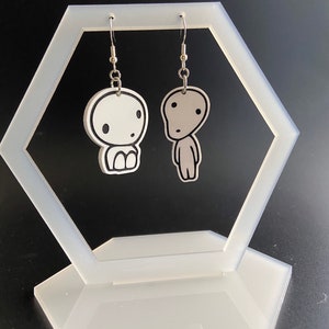 Forest sprite earrings | Kodama earrings | Lightweight earrings | gift for geek | Ghibli inspired | princess Mononoke fan