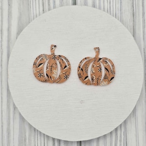 Pumpkin Earring BLANKS, Acrylic Earring Pendants, DIY Jewerly Supplies, Earring Kit, Gift for Maker, Halloween Earring Finding