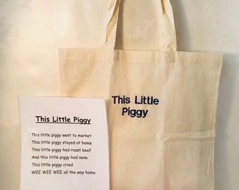 This Little Piggy Went To Market Rhyme Bag