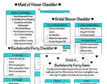 Printable Bridesmaid Checklist - Etsy