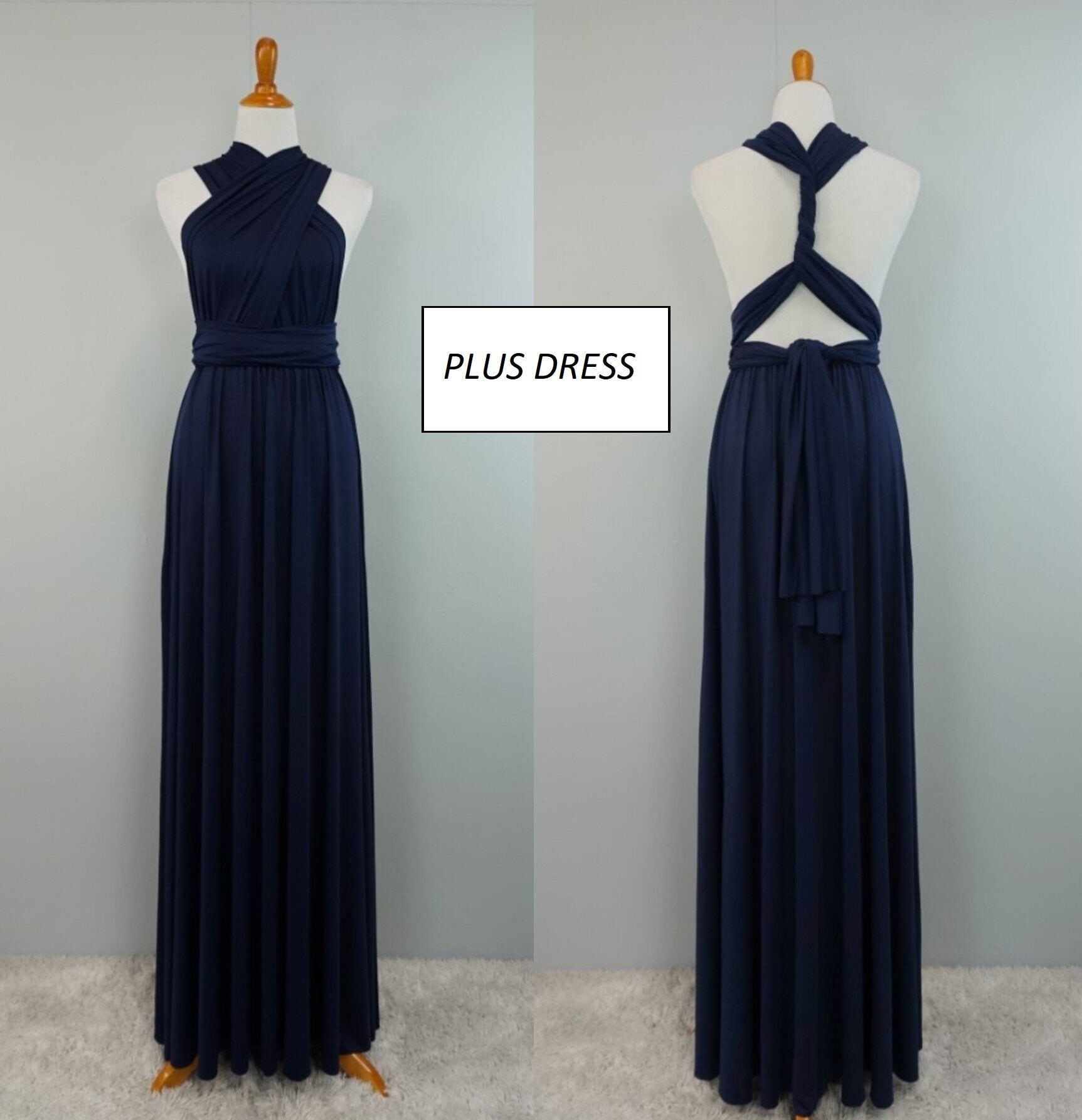 navy blue formal dress plus size